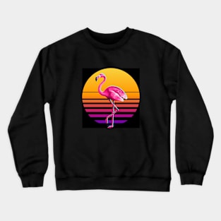 Retro Flamingo Aesthetic Crewneck Sweatshirt